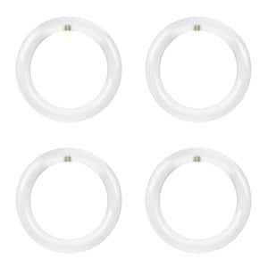 15-Watt 8 in. T9 G10q Type A Plug and Play Linear Circline LED Tube Light Bulb, Selectable White (4-Pack)