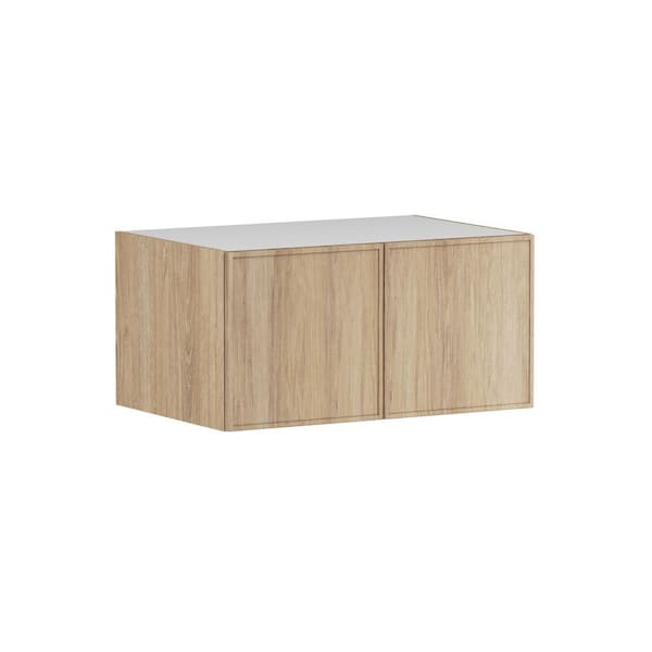 Designer Series Renly 36 in. W x 24 in. D x 18 in. H Assembled Slim Shaker Deep Wall Bridge Kitchen Cabinet in Sandstone