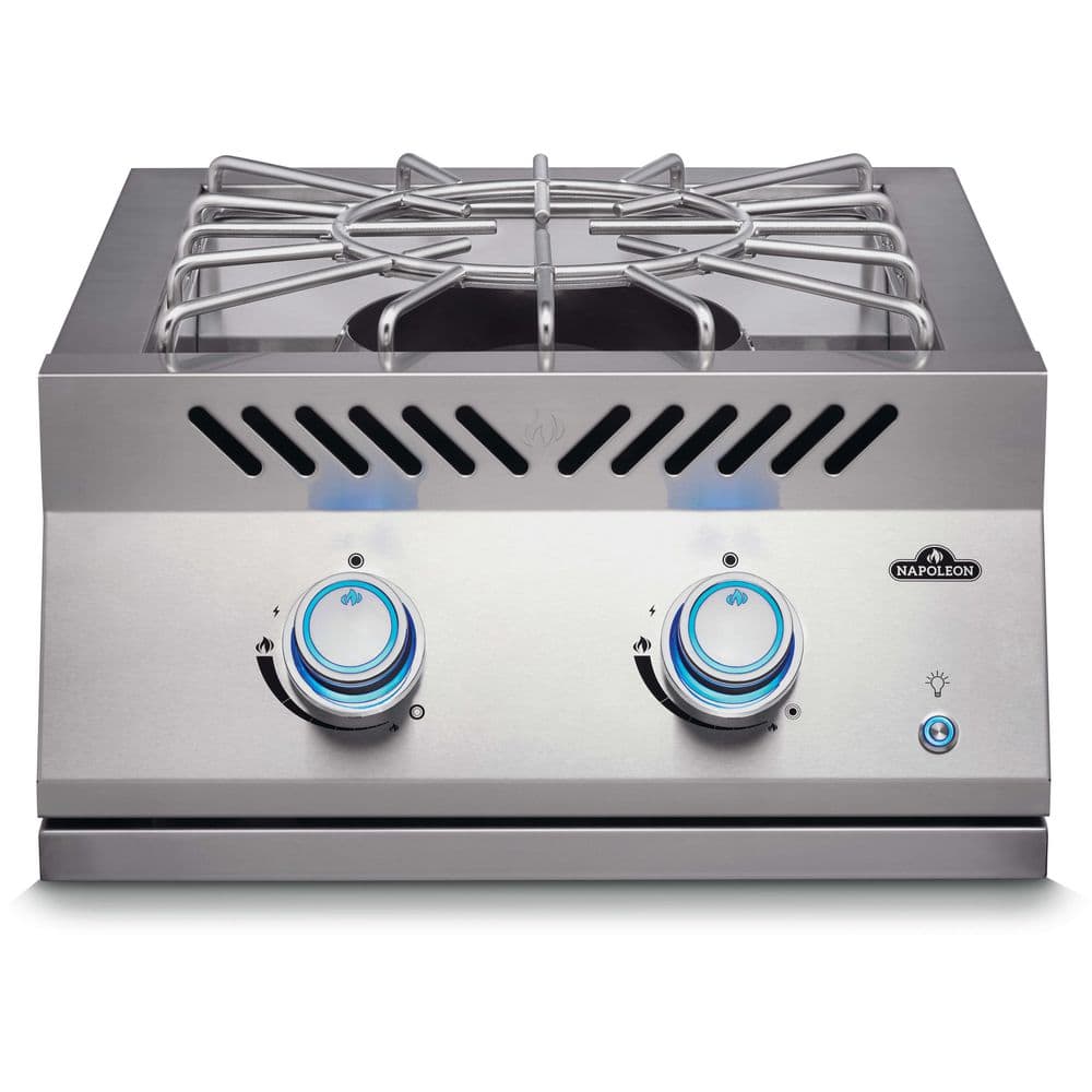 Stainless Steel Built-In 700-Series 2-Burner Natural Gas 18 in. Power Side Burner