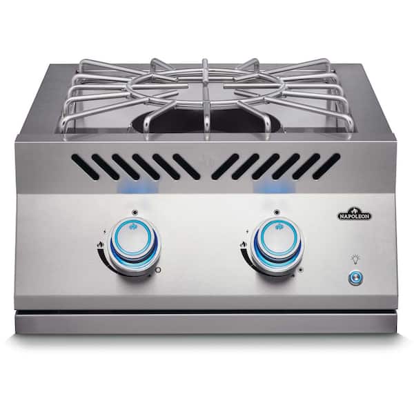 Stainless Steel Built-In 700-Series 2-Burner Natural Gas 18 in. Power Side Burner