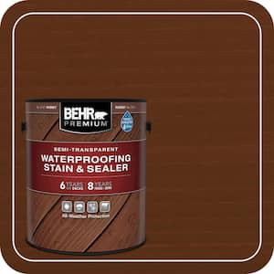 1 gal. #ST-117 Russet Semi-Transparent Waterproofing Exterior Wood Stain and Sealer