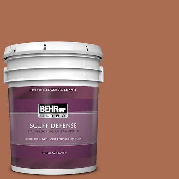 BEHR ULTRA 5 gal. #BIC-45 Airbrushed Copper Extra Durable Eggshell Enamel Interior Paint & Primer