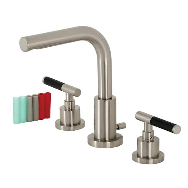 Kingston Brass Kaiser 8 in. Widespread 2-Handle Bathroom Faucet in Brushed Nickel