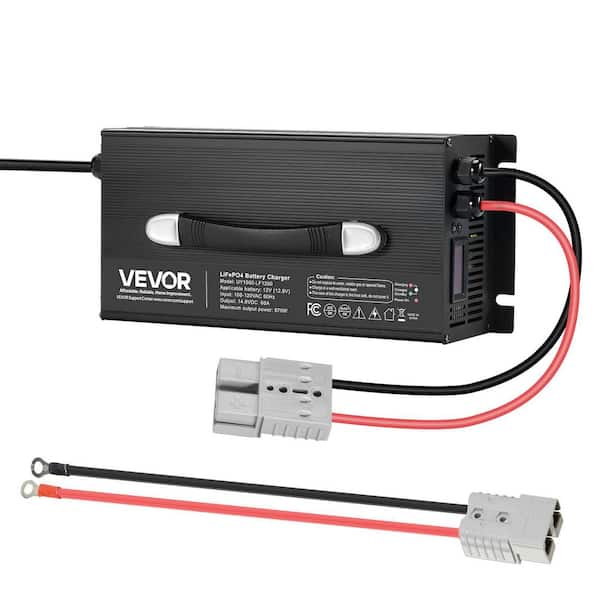 12V 60A Lithium Battery Charger, 14. 6V, AC-DC LiFePO4 Smart Charger, with Anderson Connector, LED Indicator