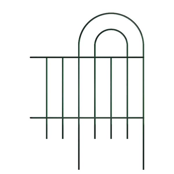 24 in. Outdoor DIY Modular Galvanized Rust-Proof Wire Garden Fence Panel Trellis, Green (14-Pack)