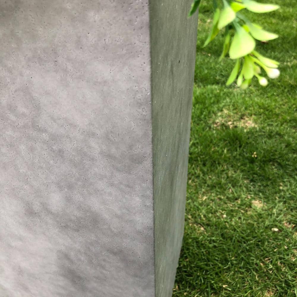 Tall Rectangular Natural Concrete Indoor/Outdoor Planter