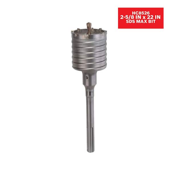 2-5/8 in. x 17 in. x 22 in. SDS-Max Carbide Rotary Hammer Core Bit for Masonry and Concrete Drilling
