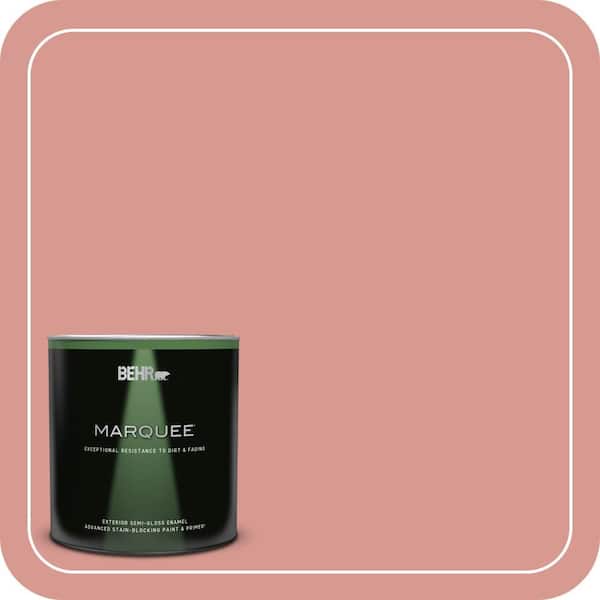 BEHR MARQUEE 1 qt. #T13-15 Shanghai Peach Semi-Gloss Enamel Exterior Paint & Primer