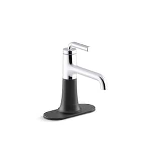 Tone Single Hole 1.2 GPM Bathroom Sink Faucet in Polished Chrome with Matte Black