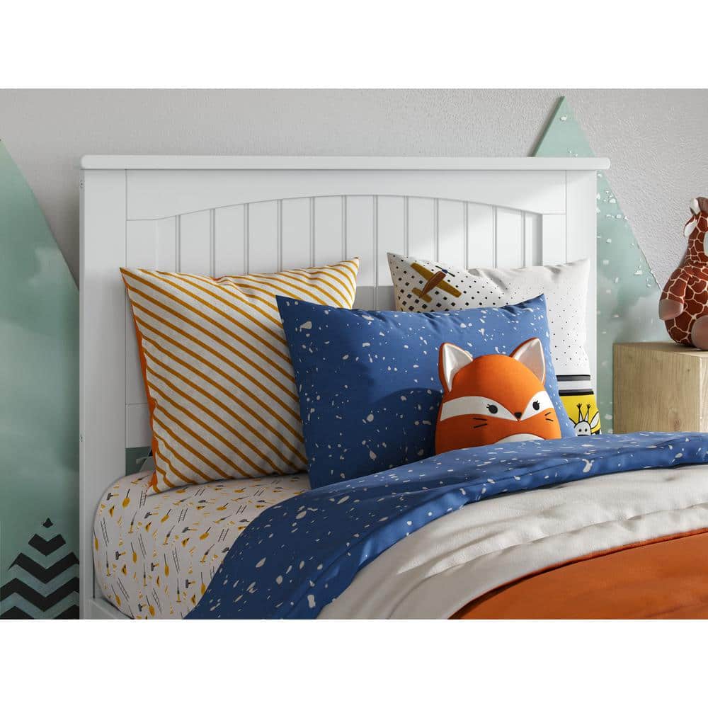 Nantucket Twin White Rubberwood Coastal Headboard