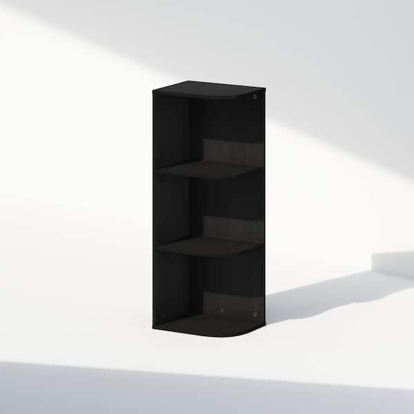 Furinno Reed 31.5 in. Tall Blackwood Wood 3-Shelf Bookcase