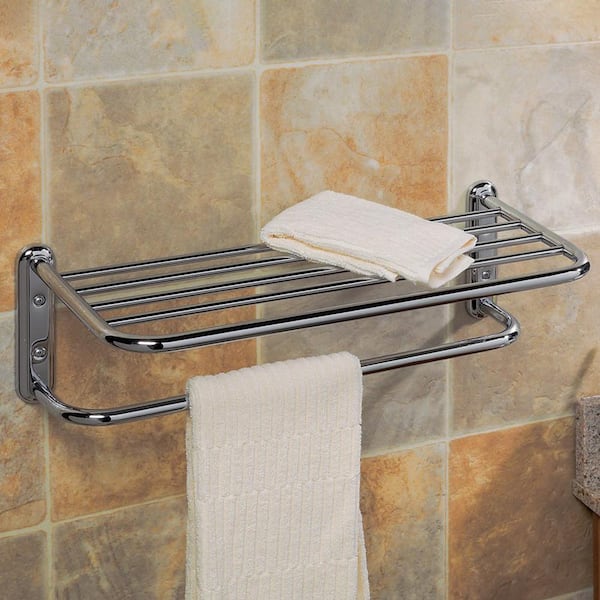 in shower towel shelf