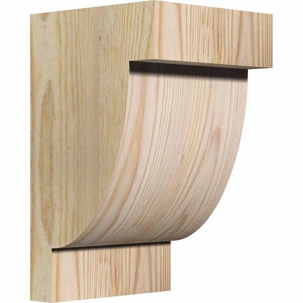 Ekena Millwork 6 in. x 6 in. x 10 in. Douglas Fir Alpine Rough Sawn Corbel