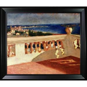 Bay of Cannes, Seen from Terrace by Edouard Vuillard Black Matte Framed Nature Oil Painting Art Print 25 in. x 29 in.