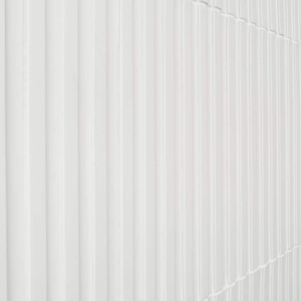 Veluto White Matte Porcelain 6x18 Wall Tile