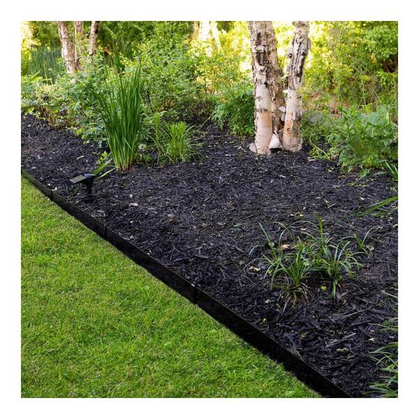Tie Down 2 in. x 9 in. Black Landscape Edging Connector for 6 in