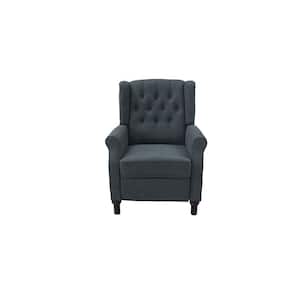 Dark Gray Fabric Reclining Round Armchair Sofa