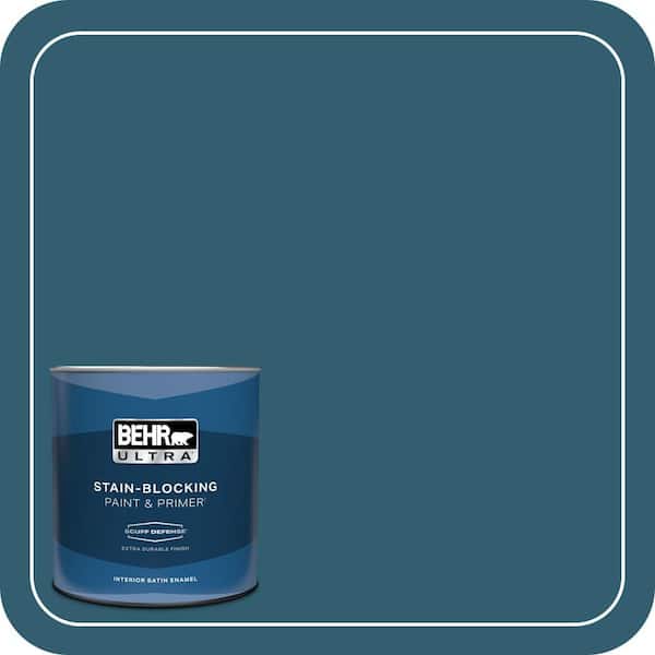 BEHR ULTRA 1 qt. #ECC-13-3 Flowing River Extra Durable Satin Enamel Interior Paint & Primer