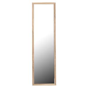12 in. W x 48 in. H Light Wood Over-The-Door Mirror