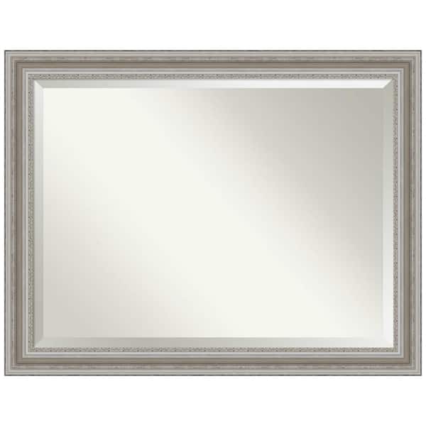 Parlor Silver 45.5 in. x 35.5 in. Bathroom Vanity Mirror