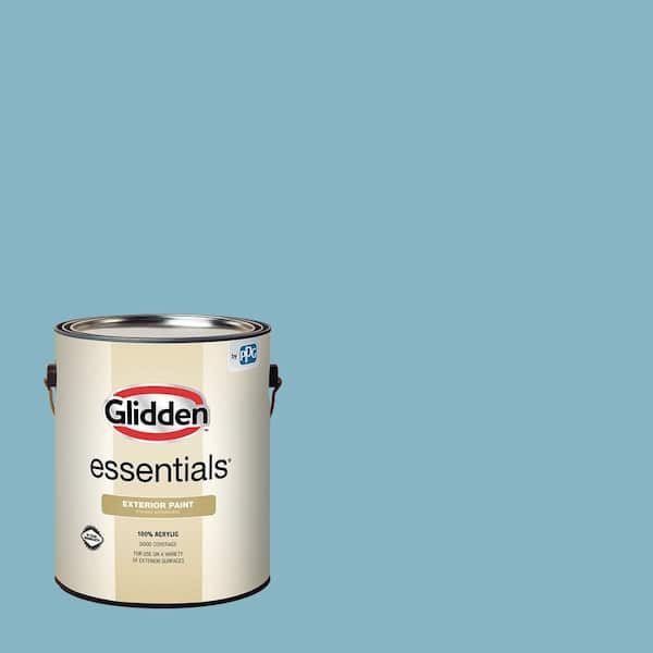 Glidden Essentials 1 gal. PPG1151-4 Crystal Lake Satin Exterior Paint