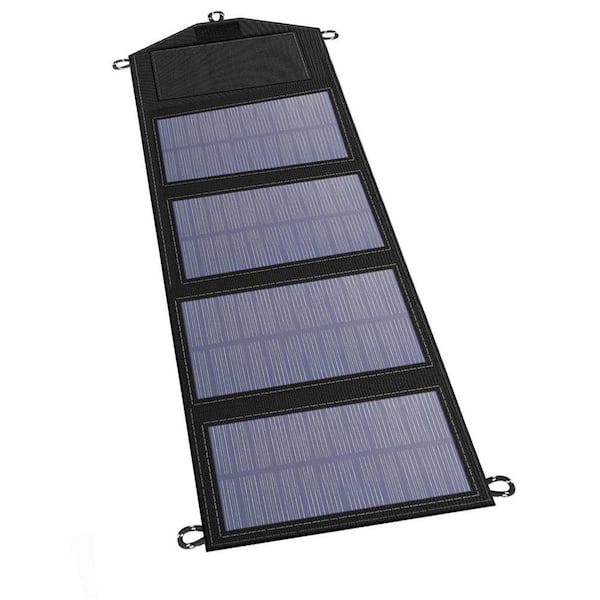 EKIEUDL 35W Foldable Portable Solar Panel Charger for Mobile Phones Tablets Power Banks with USB-C USB-A for RVs Hiking