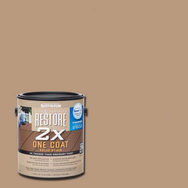 Rust-Oleum Restore 1 gal. 2X Clay Solid Deck Stain with NeverWet