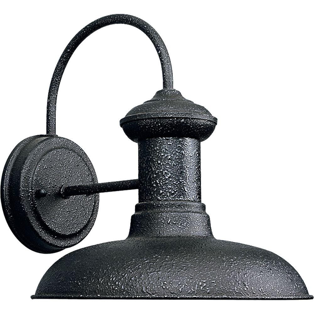 Progress Lighting Brookside Collection 1-Light Gilded Iron Farmhouse Outdoor Small Wall Lantern Light