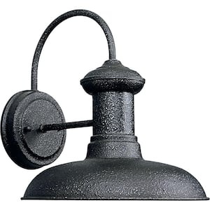 Brookside Collection 1-Light Gilded Iron Farmhouse Outdoor Small Wall Lantern Light
