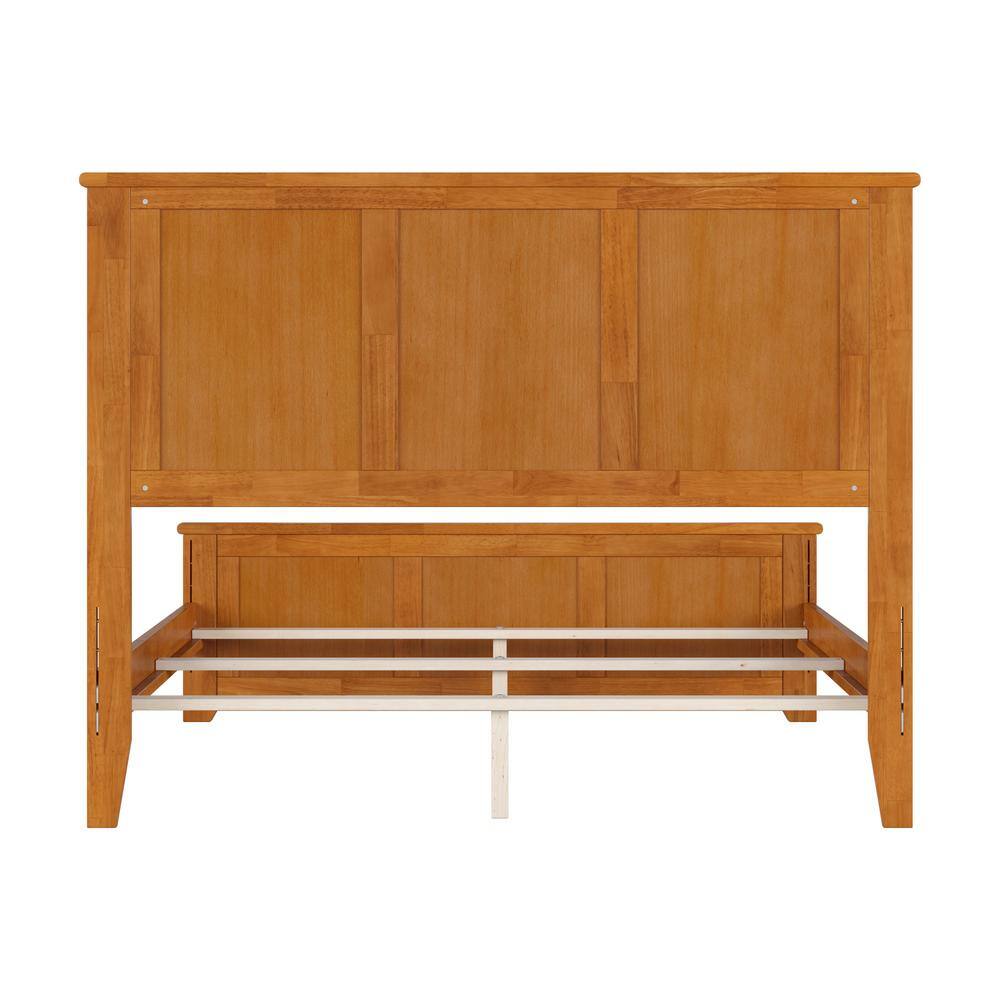 Madison Light Toffee Full Wood Frame Bed with Headboard and Drawer