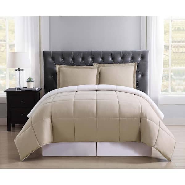 Truly Soft Everyday 2-Piece Khaki and Ivory Twin XL Comforter Set
