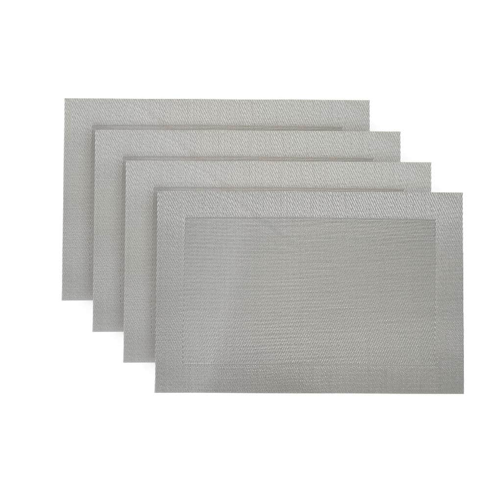 Dainty Home Napa Silver Textilene Placemat (Set of 4) NAPA4PMSI The