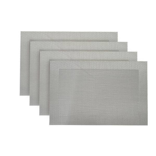 Dainty Home Napa Silver Textilene Placemat (Set of 4)