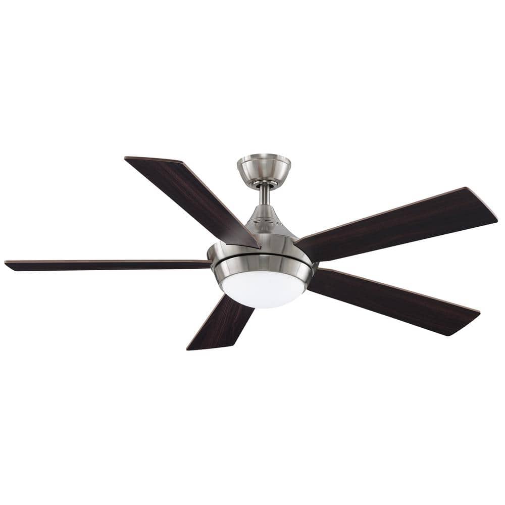 FANIMATION Celano V2 52 in. Integrated LED Brushed Nickel Ceiling Fan with  Opal Frosted Glass Light Kit and Remote Control FP8062BBN - The Home Depot