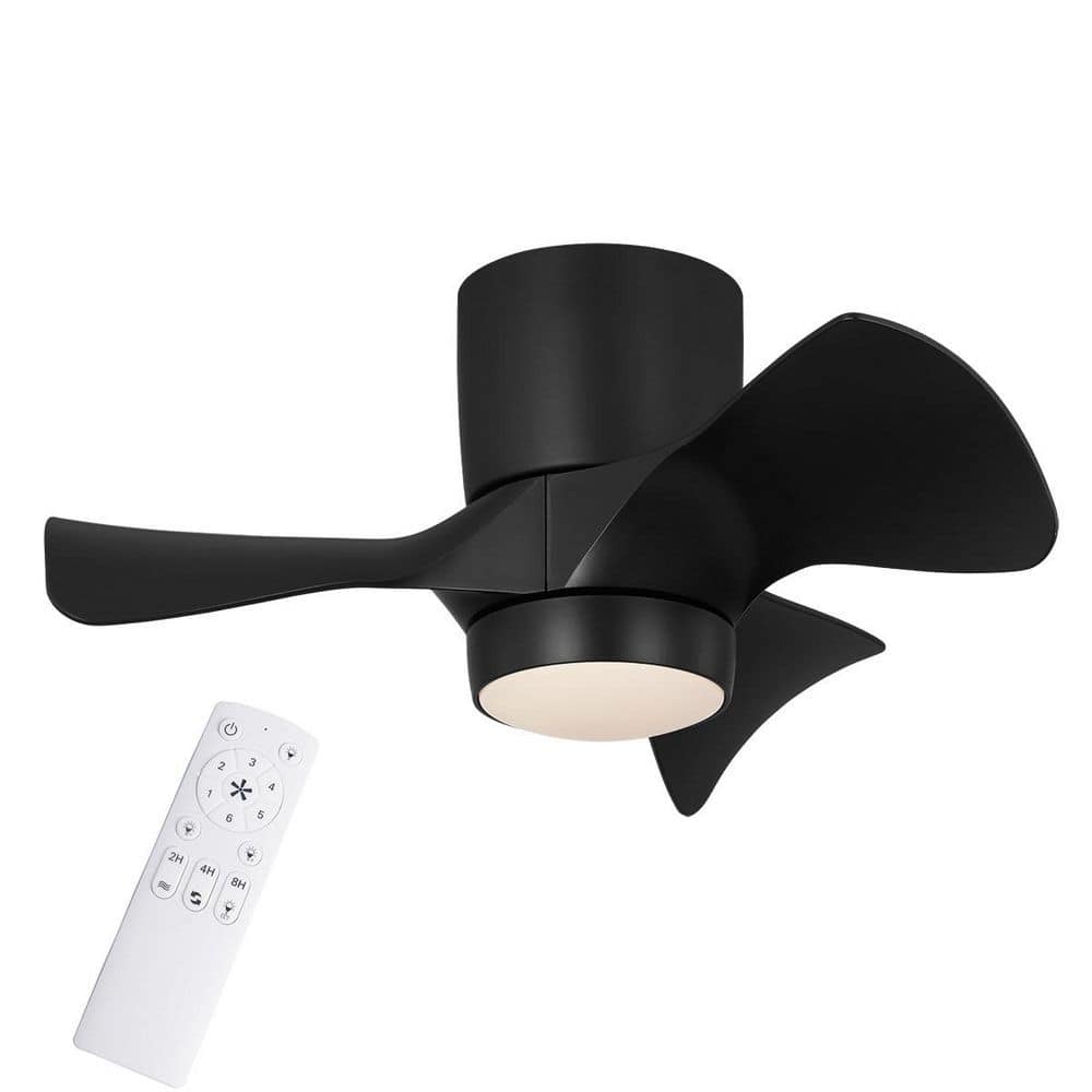 Tilton 22 in. Matte Black Flush Mount Standard Ceiling Fan with White Adjustable LED light, DC Motor, and Remote Control price history on PriceWatchPro