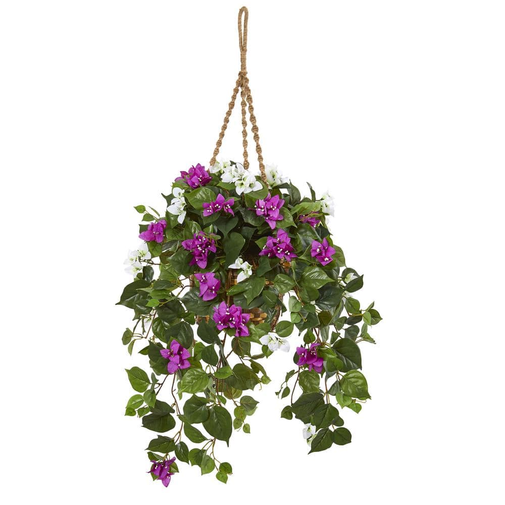 Nearly Natural 30 in. Indoor Mixed Bougainvillea Artificial Plant ...