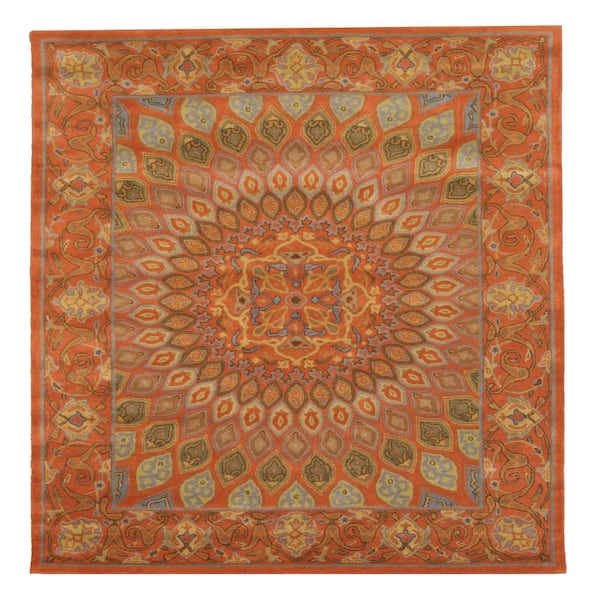 Gombad 8 ft. x 10 ft. Rust Traditional Area Rug