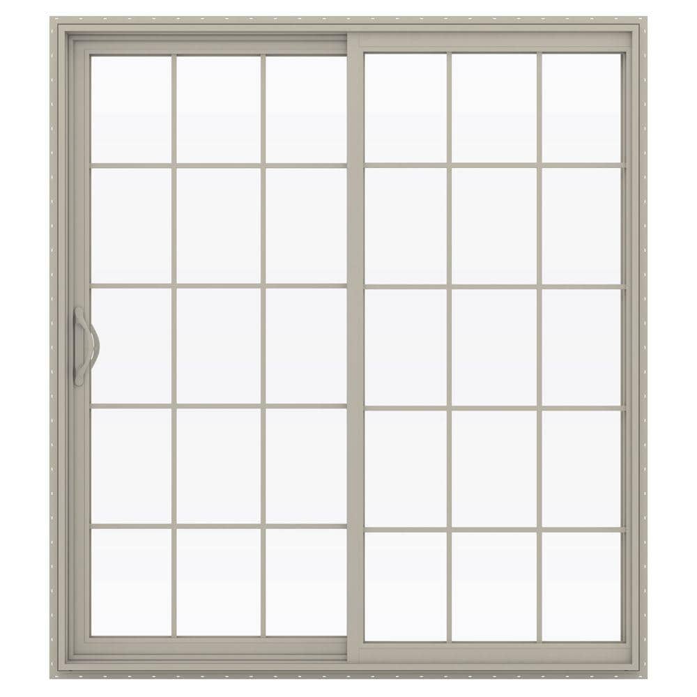 72 in. x 80 in. V-2500 Desert Sand Vinyl Left-Hand 15 Lite Sliding Patio Door price history on PriceWatchPro