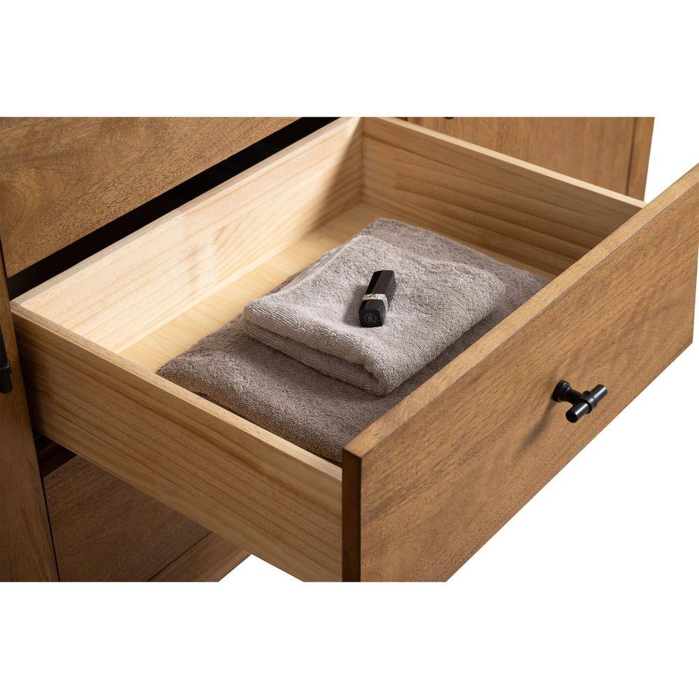 60" Single Bathroom Vanity Set with Black Limestone Top