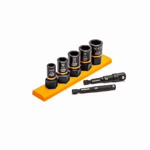 Bolt Biter 1/4 in. and 3/8 in. Drive Metric Impact Extraction Socket Set (7-Piece)