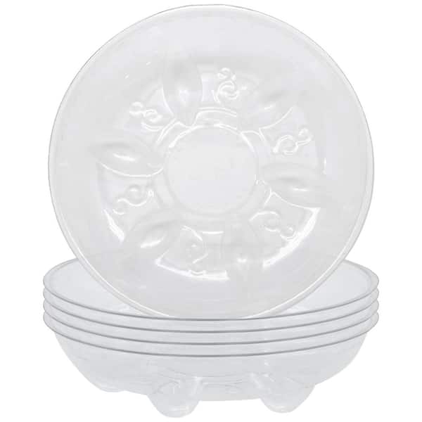 Arcadia Garden Products Heavy-Duty 6 in. Dia. Clear Plastic Saucer (5-Pack)