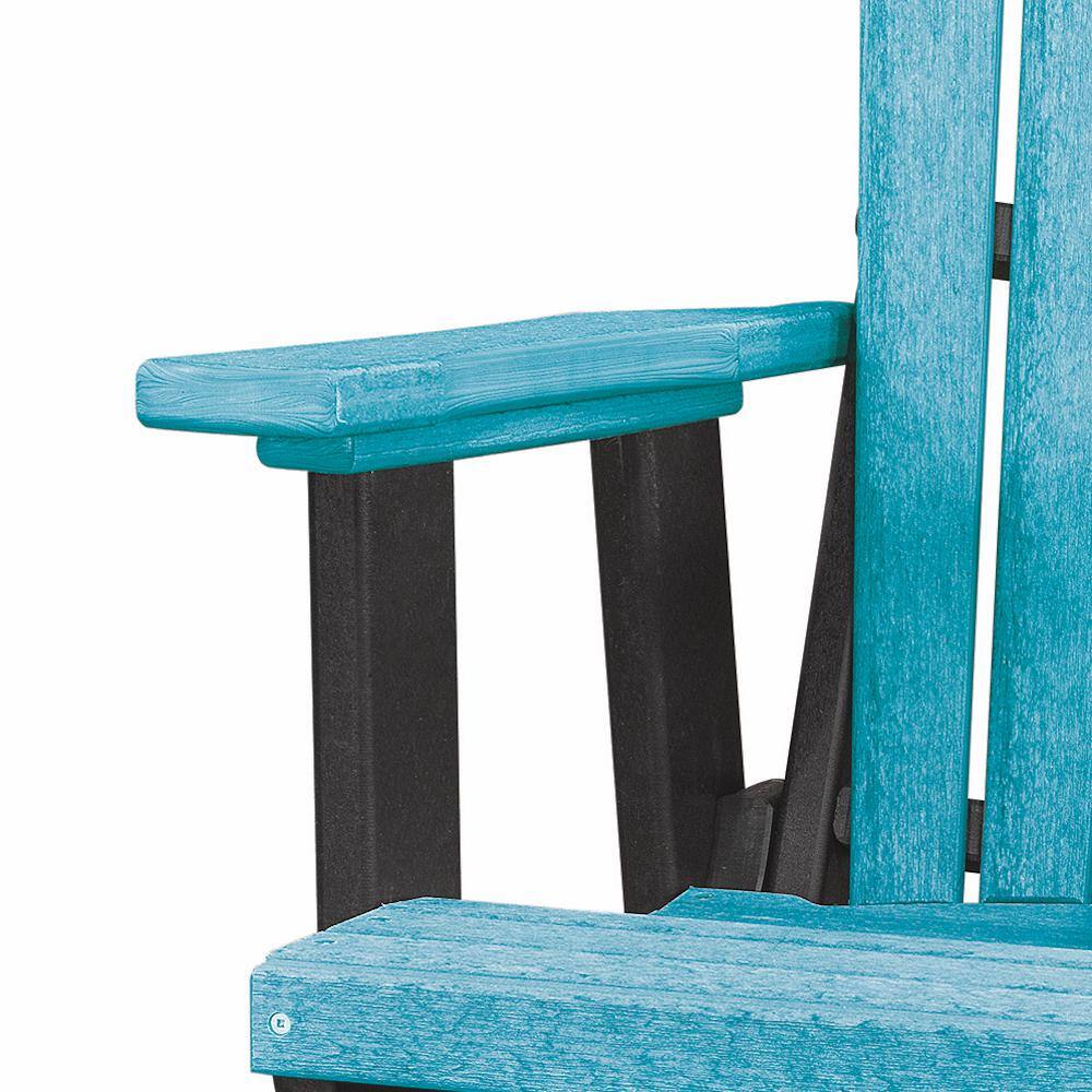 Amish-Crafted Aruba Blue & Black Double Glider with Center Table
