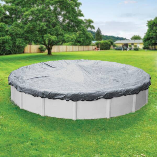 Pool Mate Extreme-Mesh XL 24 ft. Round Silver Mesh Above Ground Winter Pool Cover