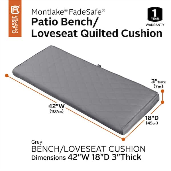 Bench best sale cushion thickness