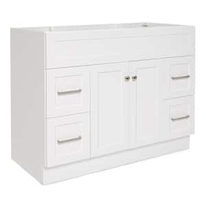 Hamlet 42 in. W x 21.5 in. D x 34.5 in. H Freestanding Bath Vanity Cabinet Only in White