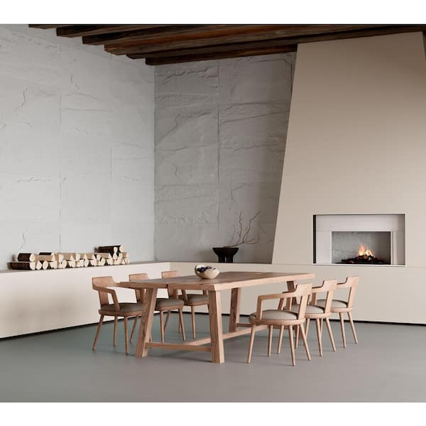 47 in. x 23.5 in. x 1.5 in. Polyurethane Lightweight Textured Wall Panels (Stone-Off-White, Set of 3-Piece)