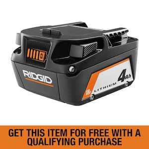 RIDGID 18V Lithium Ion 4.0 Ah Battery AC87004 The Home Depot