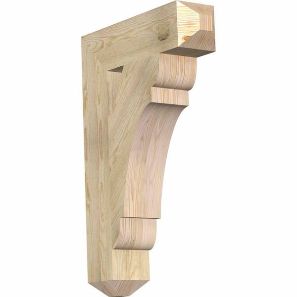 Ekena Millwork 6 in. x 36 in. x 24 in. Douglas Fir Olympic Craftsman Rough Sawn Bracket