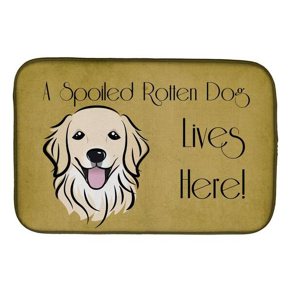 Golden Retriever Spoiled Dog Lives Here Door Mat 