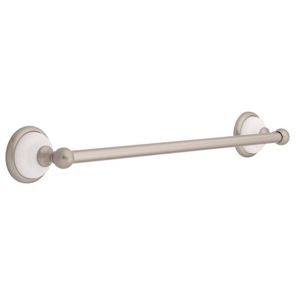 Franklin Brass Bellini 18 in. Towel Bar in Polished Chrome and White
